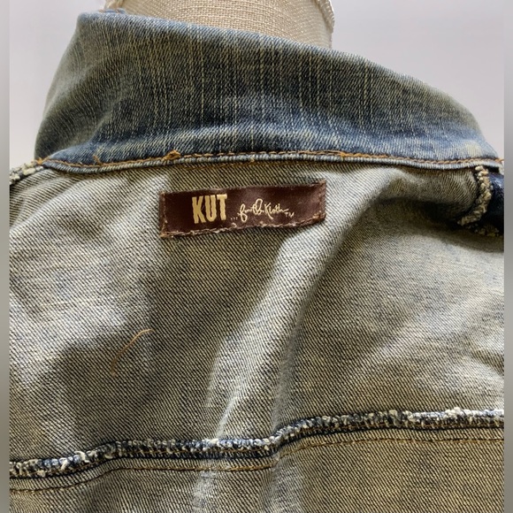 Kut from the Kloth Denim Distressed Jacket-Size XS - Picture 7 of 14